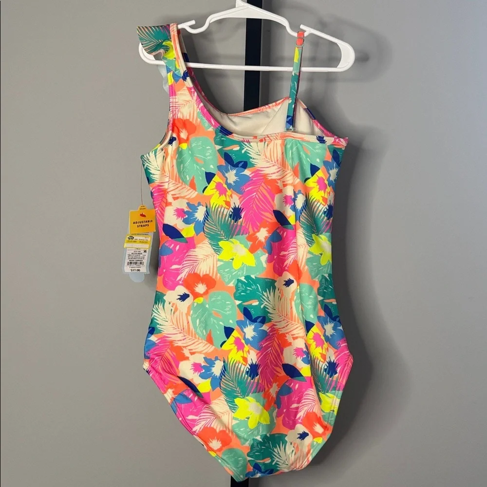Cat & Jack Abstract One Piece Swim Bathing Suit Size L Large (10/12) New NWT